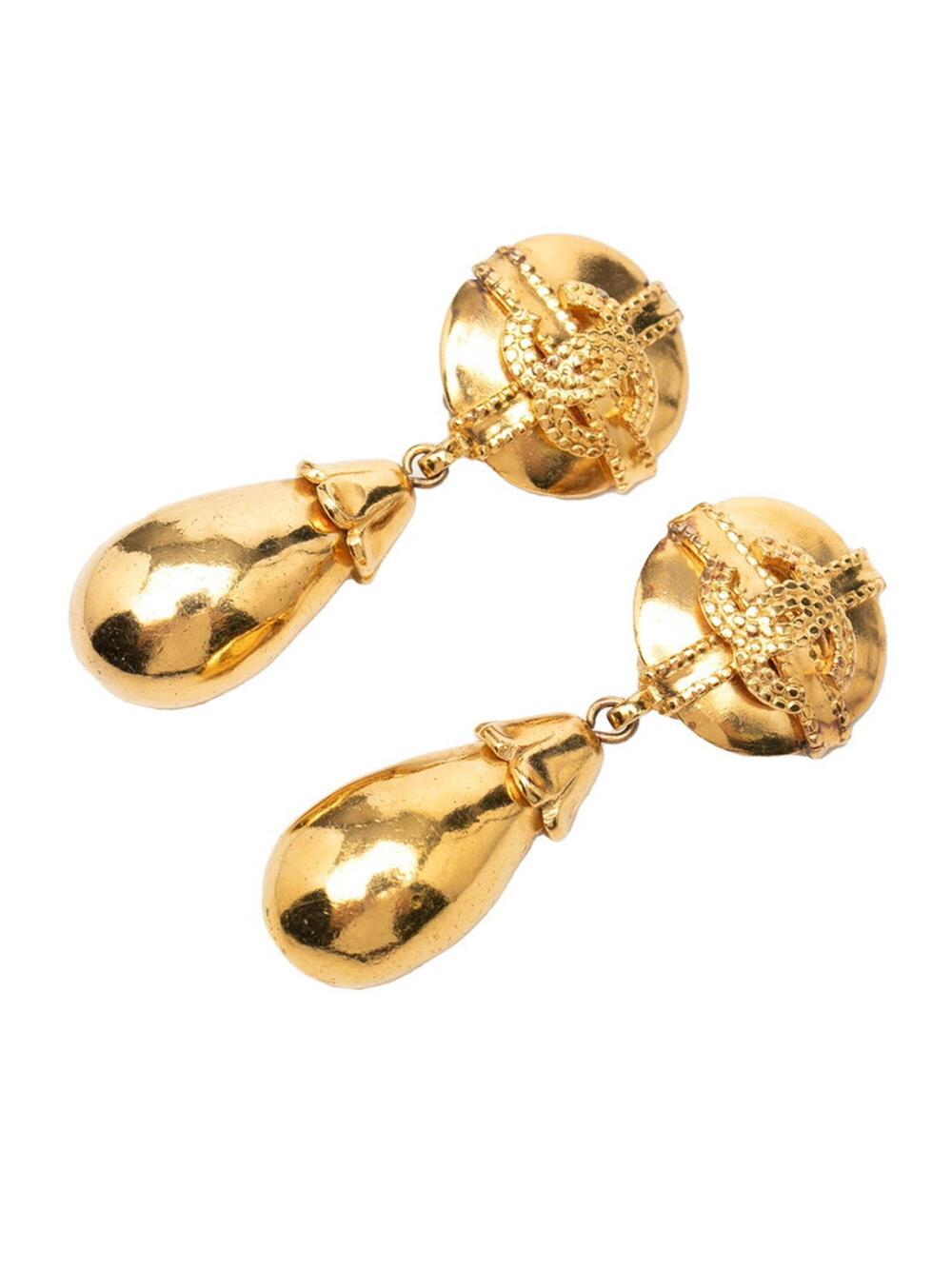 Chanel Cc Logo Clip-On Earrings Metal #275860C98B